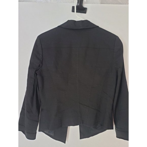 Bebe Blazer Jacket Size 8 Black - Picture 8 of 9
